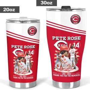 Pete Rose x Cincinnati Reds Tumbler Cup - TANTN 8727