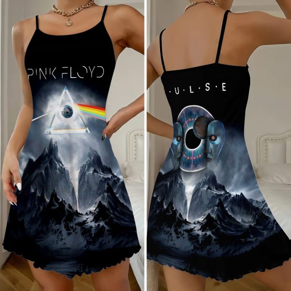 Pink Floyd 3D Strappy Swing Dress - GNE 1814