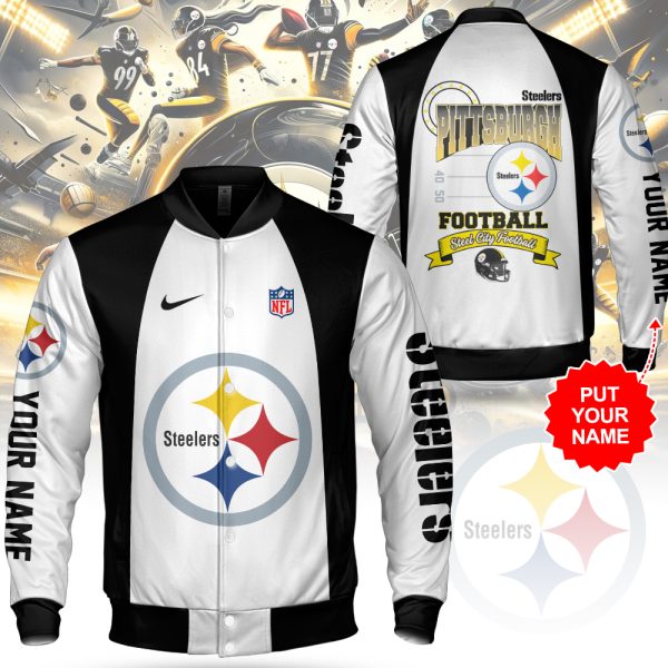 Personalized Pittsburgh Steelers 3D Bomber Jacket - MAITM 8502