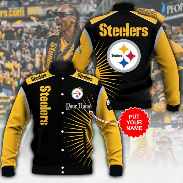 Personalized Pittsburgh Steelers x Snoop Dogg Varsity Jacket - MAITM 8501