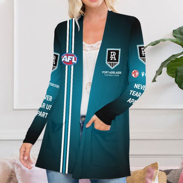 Port Adelaide FC Women's Patch Pocket Cardigan - VANDH 3765