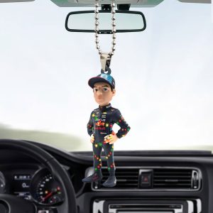 Red Bull Racing F1 x Max Verstappen Custom Shape 2-sided Acrylic Car Ornament - TANTN 9041