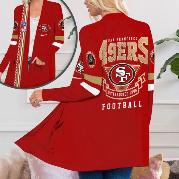 San Francisco 49ers Women's Patch Pocket Cardigan - TANTN 8892