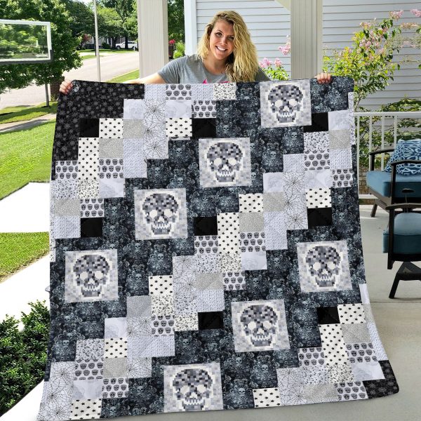 Sugar Skull Quilt Blanket - VANDH 3720