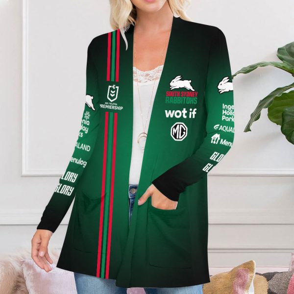 South Sydney Rabbitohs Women's Patch Pocket Cardigan - VANDH 3774