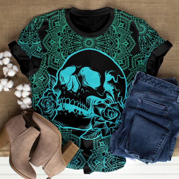 Sugar Skull 3D T-Shirt- VANDH 3724