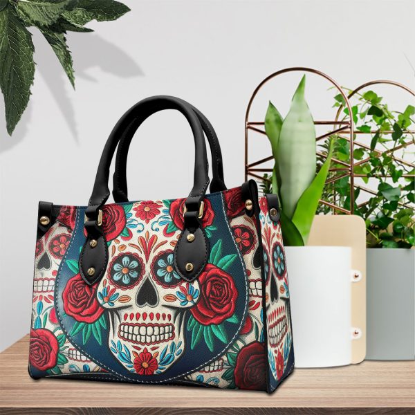 Sugar Skull Leather HandBag - VANDH 3684