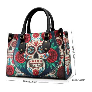 Sugar Skull Leather HandBag - VANDH 3684