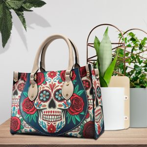 Sugar Skull Leather HandBag - VANDH 3684