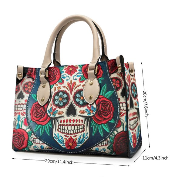 Sugar Skull Leather HandBag - VANDH 3684