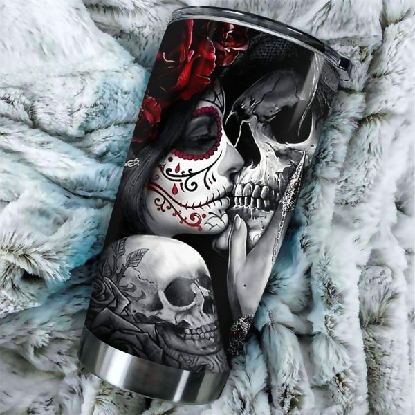 Personalized Sugar Skull Tumbler Cup - VANDH 3723