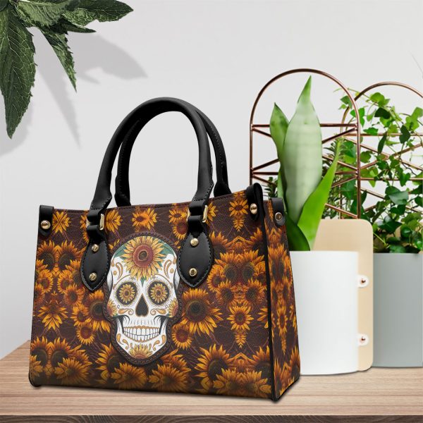 Sugar Skull Leather HandBag - VANDH 3683