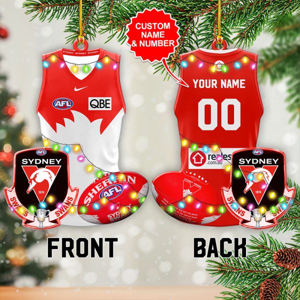 Personalized Sydney Swans Custom Shape 2-sided Acrylic Ornament – VANDH 3847