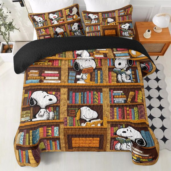 Snoopy: The Peanuts Movie x Reading Quilt Bedding Set - VANDH 3735