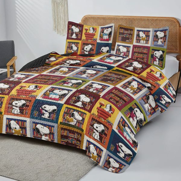 Snoopy: The Peanuts Movie x Reading Quilt Bedding Set - VANDH 3736