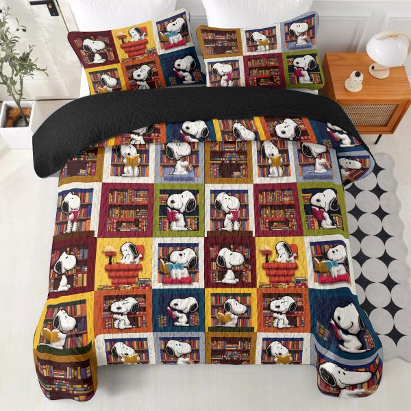 Snoopy: The Peanuts Movie x Reading Quilt Bedding Set - VANDH 3736