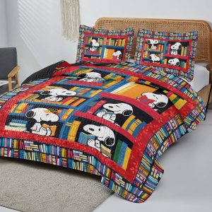 Snoopy: The Peanuts Movie x Reading Quilt Bedding Set - VANDH 3737