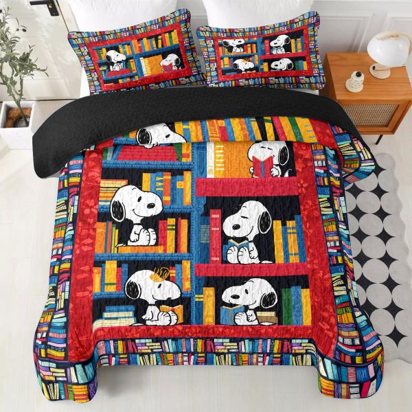 Snoopy: The Peanuts Movie x Reading Quilt Bedding Set - VANDH 3737