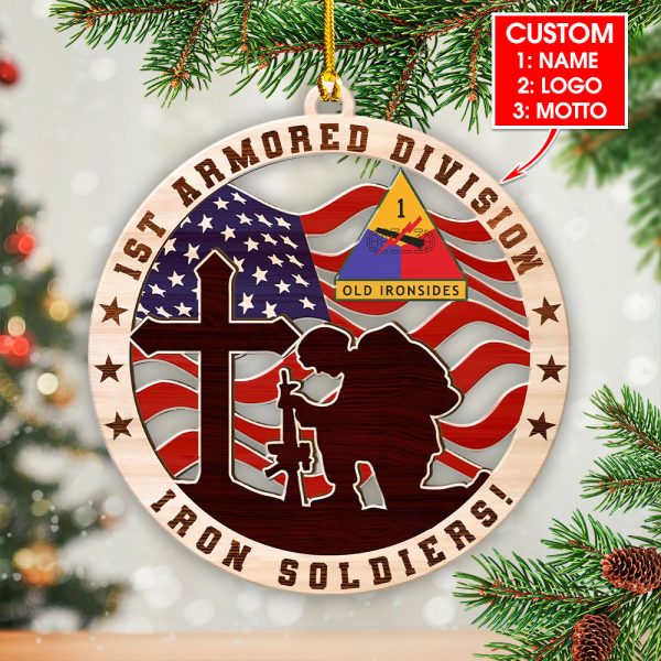 Personalized Veterans Custom Shape 2-sided Acrylic Ornament – GNE 1746