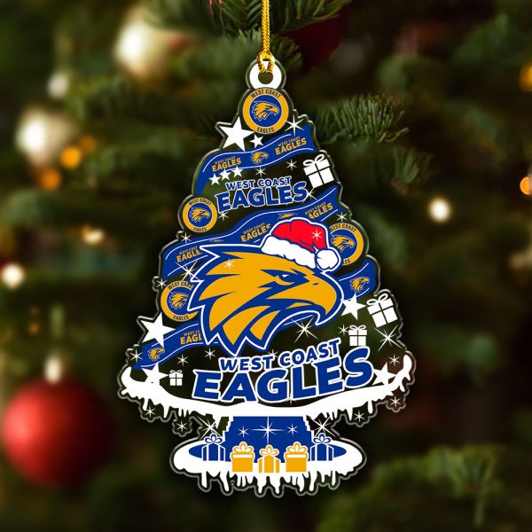 West Coast Eagles Custom Shape Clear 1-sided Acrylic Ornament - VANDH 3582