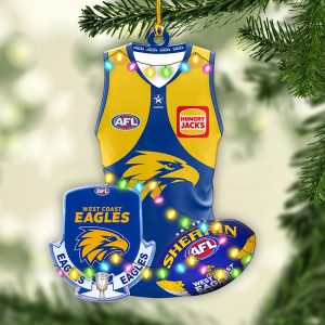 Personalized West Coast Eagles Custom Shape 2-sided Acrylic Ornament – VANDH 3848