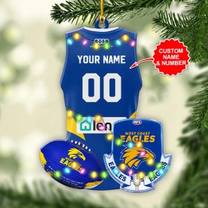 Personalized West Coast Eagles Custom Shape 2-sided Acrylic Ornament – VANDH 3848