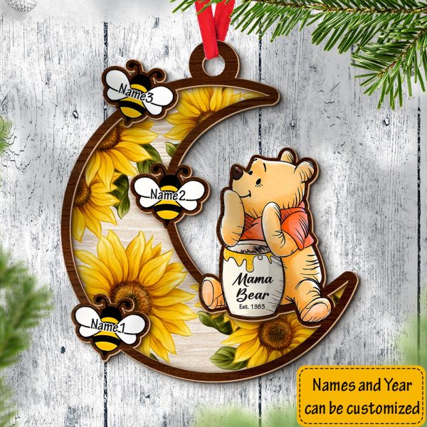 Personalized Winnie The Pooh Layered Wood Ornament - VANDH 3780