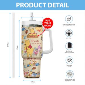 Personalized Winnie the Pooh 40oz Stanley Tumbler - VANDH 3778