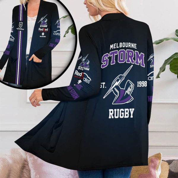 Melbourne Storm Women's Patch Pocket Cardigan - VANDH 3768