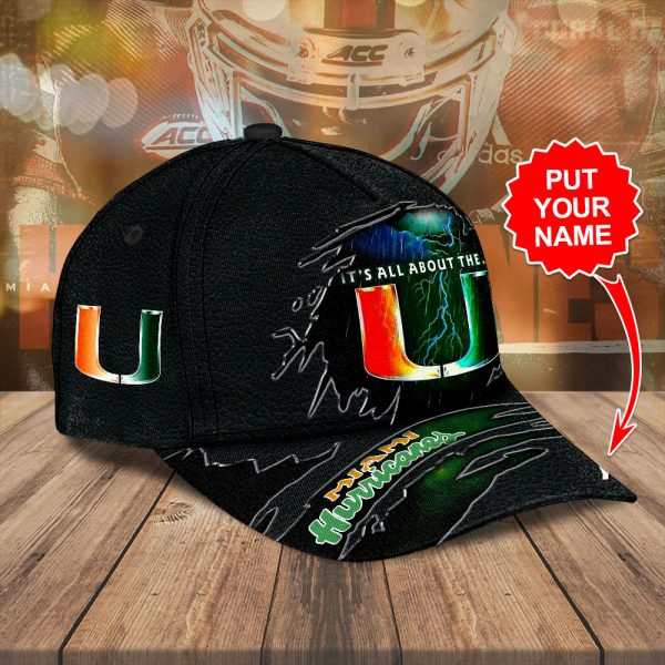 Personalized Miami Hurricanes Football Classic Cap - MAITM 8726