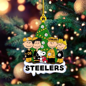 Pittsburgh Steelers x The Peanuts Movie Custom Shape 2-sided Acrylic Ornament - MAITM 8676