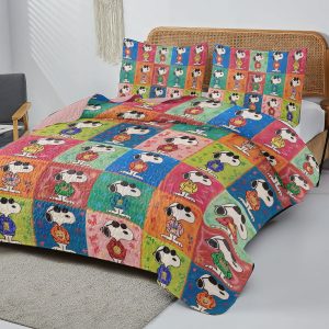 Snoopy Quilt Bedding Set - HOATT 6932