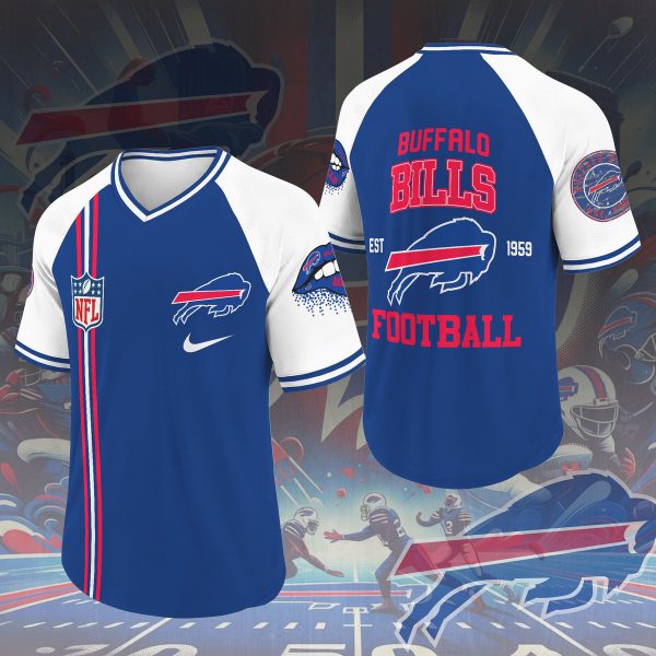 Buffalo Bills Raglan V-neck Jersey - MAITM 8692