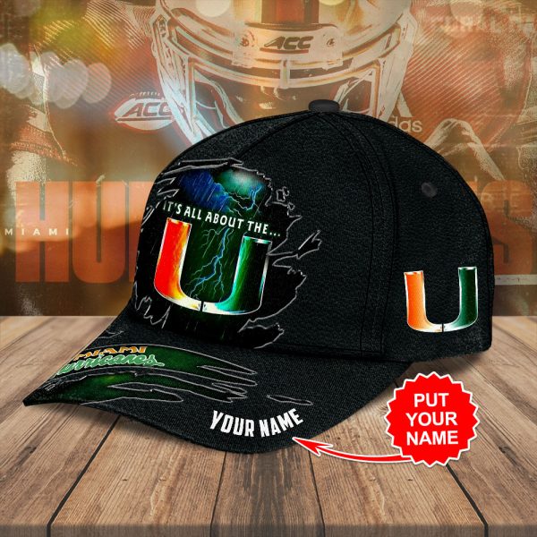 Personalized Miami Hurricanes Football Classic Cap - MAITM 8726