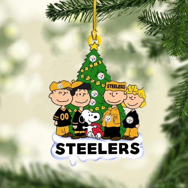 Pittsburgh Steelers x The Peanuts Movie Custom Shape 2-sided Acrylic Ornament - MAITM 8676