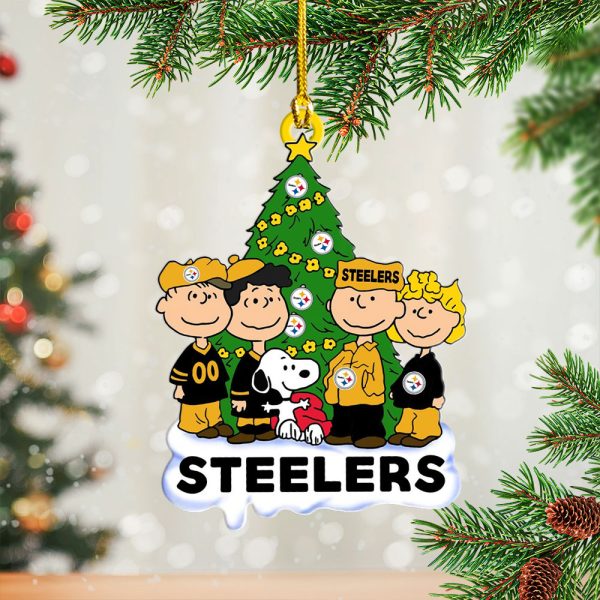 Pittsburgh Steelers x The Peanuts Movie Custom Shape 2-sided Acrylic Ornament - MAITM 8676