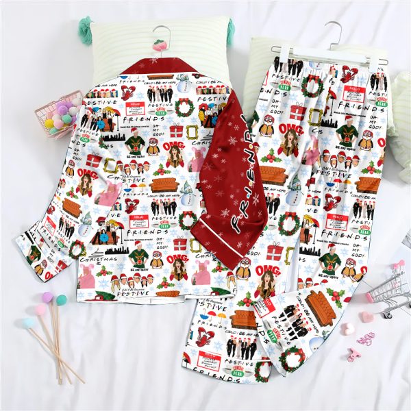 Friends Button Down Pajamas Set – ANHNV 5575