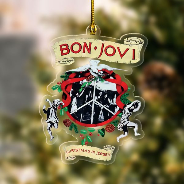 Bon Jovi Custom Shape Clear 1-Sided Acrylic Ornament - TANTN 9577