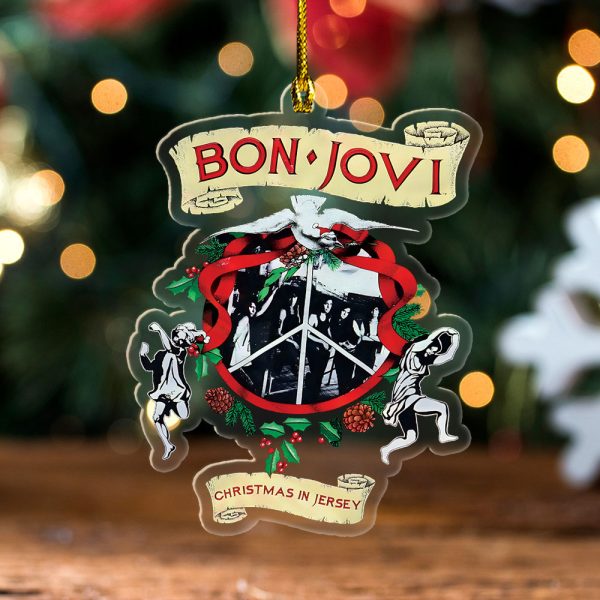 Bon Jovi Custom Shape Clear 1-Sided Acrylic Ornament - TANTN 9577