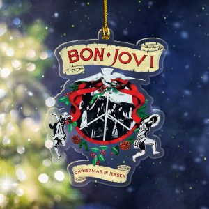 Bon Jovi Custom Shape Clear 1-Sided Acrylic Ornament - TANTN 9577