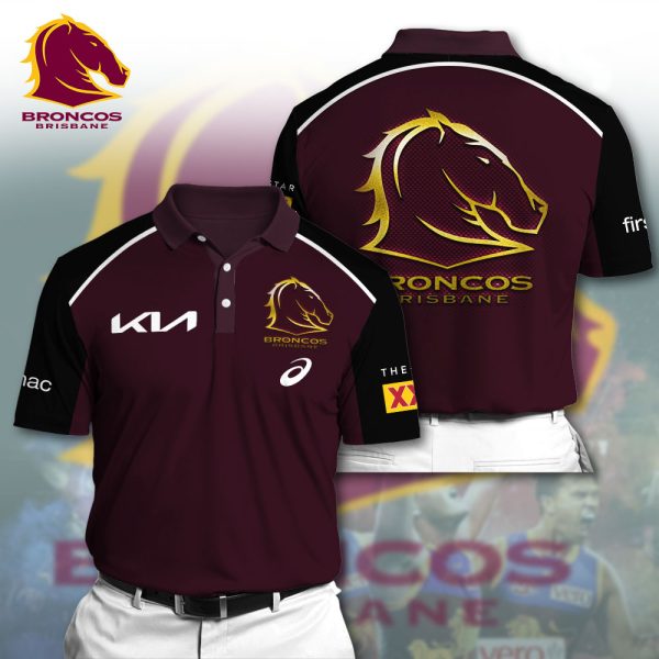 Brisbane Broncos 3D Polo Shirt - VANDH 3995