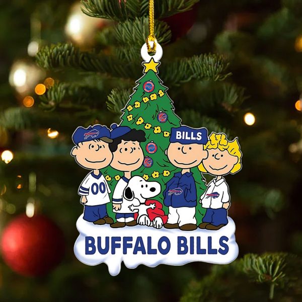 Buffalo Bills x The Peanuts Movie Custom Shape 2-sided Acrylic Ornament - MAITM 8695