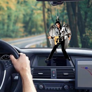 Elvis Presley Custom Shape 2-sided Acrylic Car Ornament - HOATT 7008