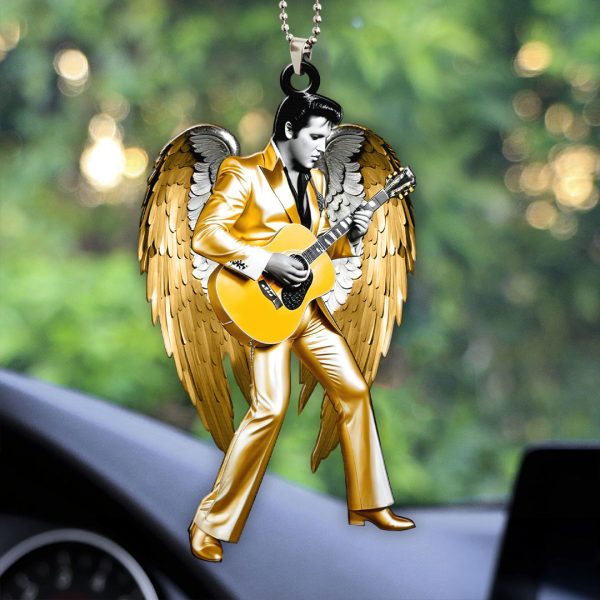 Elvis Presley Custom Shape 2-sided Acrylic Car Ornament - HOATT 7171