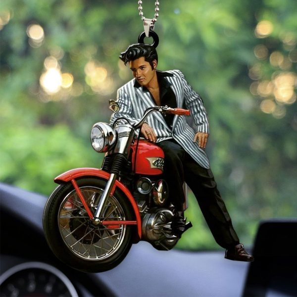 Elvis Presley Custom Shape 2-sided Acrylic Car Ornament - HOATT 6955