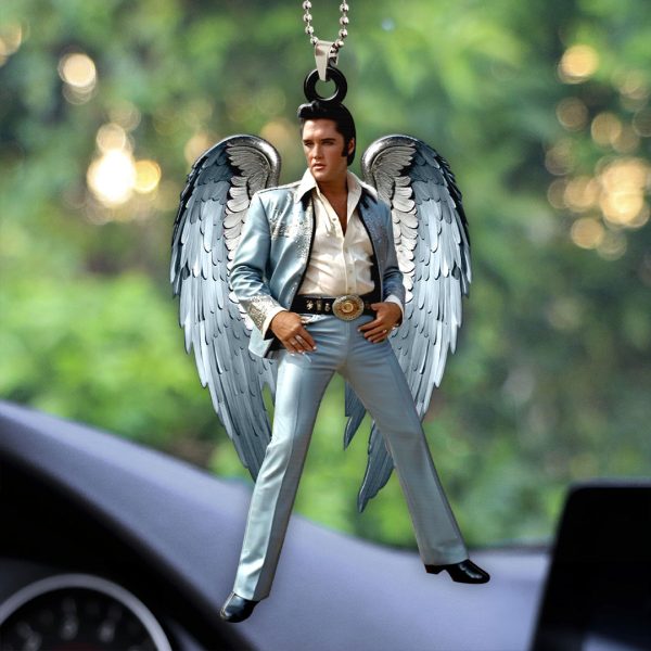 Elvis Presley Custom Shape 2-sided Acrylic Car Ornament - HOATT 7003