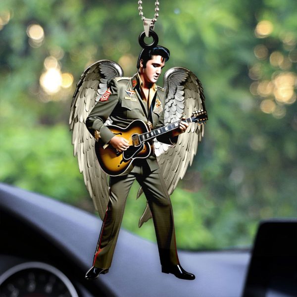 Elvis Presley Custom Shape 2-sided Acrylic Car Ornament - HOATT 7004