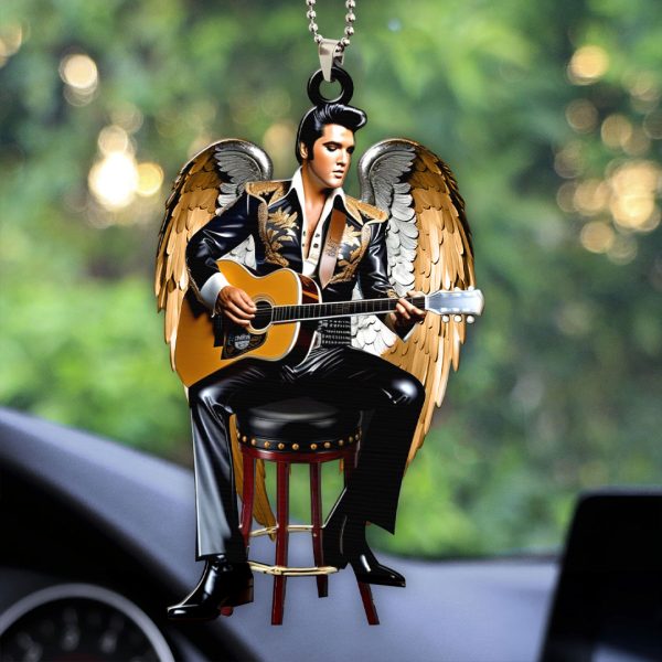 Elvis Presley Custom Shape 2-sided Acrylic Car Ornament - HOATT 7015