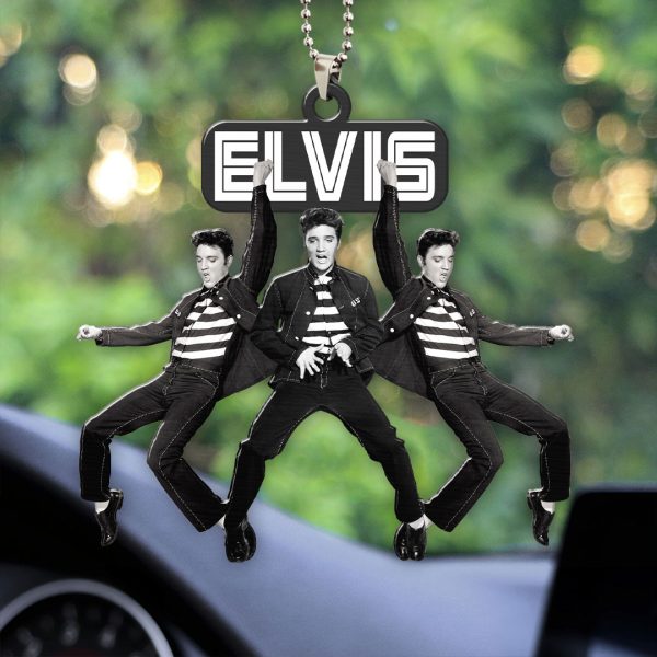 Elvis Presley Custom Shape 2-sided Acrylic Car Ornament - HOATT 7018