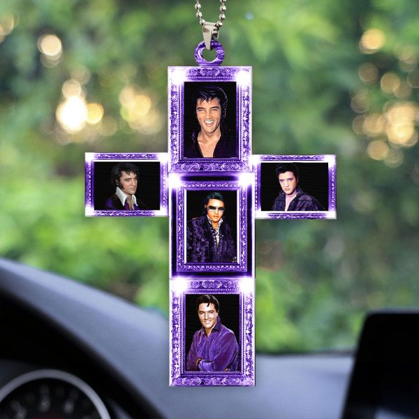 Elvis Presley Custom Shape 2-sided Acrylic Car Ornament - HOATT 7131